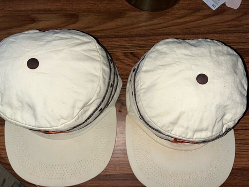Lot (2) VTG 80’sSan Diego Padres Hat-Beige/White Snapback-Pillbox-MLB-Trust Bank - Picture 4 of 16