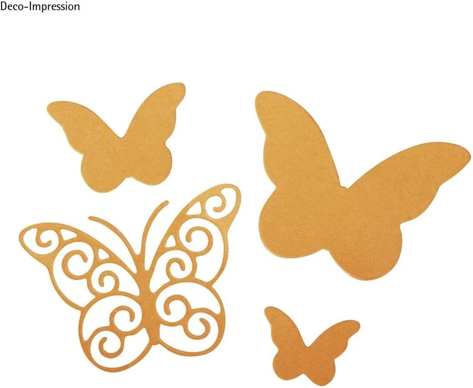 59229000 Set Fustelle Farfalle Graziose Da 5 Pezzi in Misure Diverse, 1,3-4,5Cm  - Immagine 4 di 4