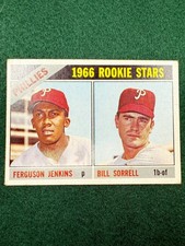 1966 Topps - Fergie Jenkins (HOF / RC) Philadelphia Phillies EX, centered, clean