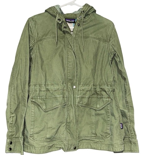 Patagonia Women's Insulated Prairie Dawn Parka Jacket L Canvas Sherpa Field