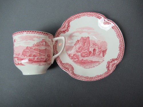 3 Tea Cup & Saucer Johnson Bros England Old Britain Castles Old Back Stamp j5 sb - Picture 6 of 13
