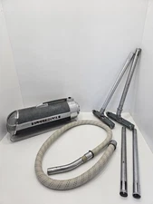 Vtg Electrolux Rail Sled Metal Canister Vacuum With Attachments Model 30 NO CORD