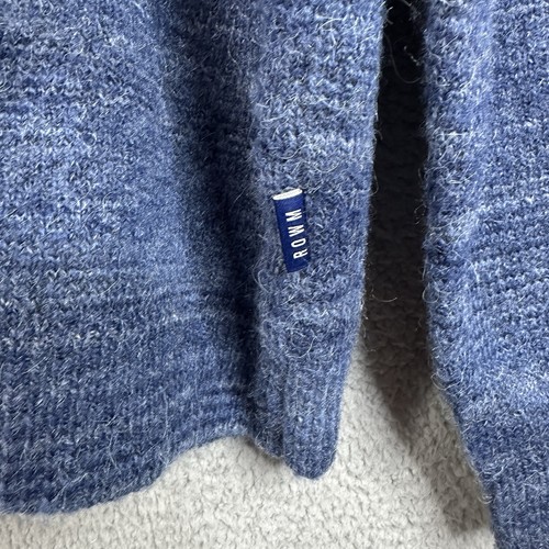 Rowm Mens Sweater Into The Blue Collection Blue Crew Neck Pullover Size XXL - Picture 4 of 8