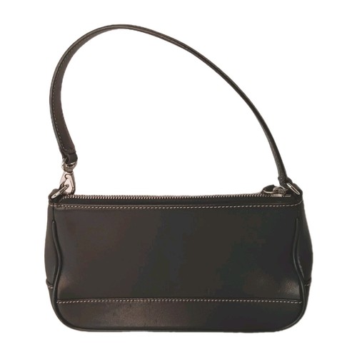 Vintage Coach Small Mini Handbag Purse Black Leather Hampton 7785