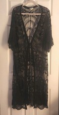 Black Lace Kimono Duster 3X Runs Small Please Read 4 Measurements