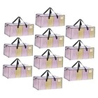 Moving Bags Extra Large Storage Bags for College Move-In, Heavy 10 Pack Clear
