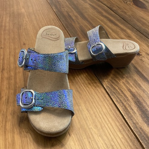 Dansko Sophie Womens EU 37 (US 6.5-7)   Leather Buckle Strap Platform Sandles - Picture 1 of 11