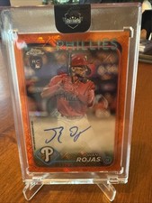 2024 Topps Chrome Logofractor Auto Orange /25 - Johan Rojas RC Phillies