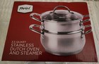 PARINI 3.5 Quart STAINLESS Dutch Oven and Steamer Quality Cookware*NEW* In Box