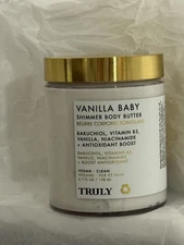 TRULY Beauty Shimmer Vanilla Baby Body Butter w/ Bakuchiol & Niacinamide~ 6.7 oz