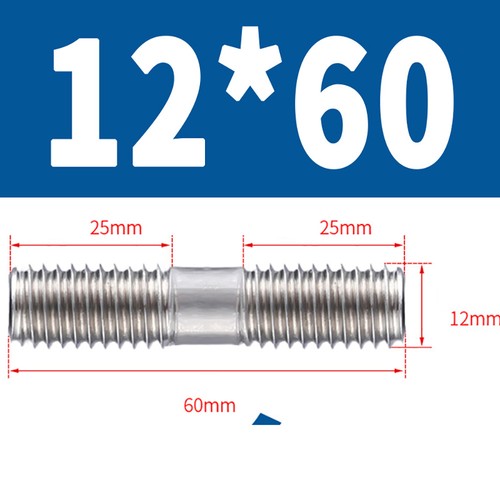 A2/304 Stainless Steel M8 - M16 Double End Threaded Stud Bar Rod Bolts Screws - Picture 55 of 112