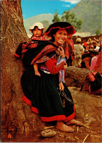 India Niña Nativa de Pisaq Cusco Perú 1980 Postal - Imagen 1 de 2