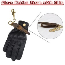 Leather Glove Holder Strap with Clip Unisex 1PC Leash Motorcycle Riding Gloves