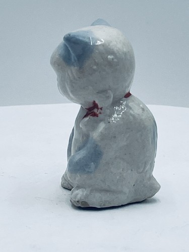 Vintage Lot 6 Small Cat Figurines Porcelain Resin Ceramic Plastic LOOK - Picture 12 of 21