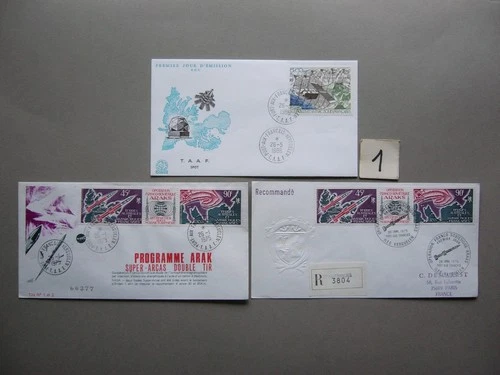 3 FDC French Antarctic Space Areas