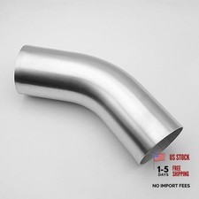 OD 45 Degree Aluminum Elbow Intercooler Pipe Air Intake 4" 102mm Silver 45