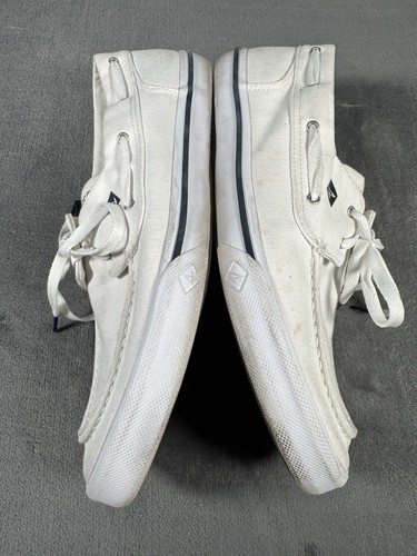 Herren Sperry Top-Sider Surveyor 2-Loch Sport weiß 13 M Bootsschuhe Canvas Freizeit - Bild 8 von 9