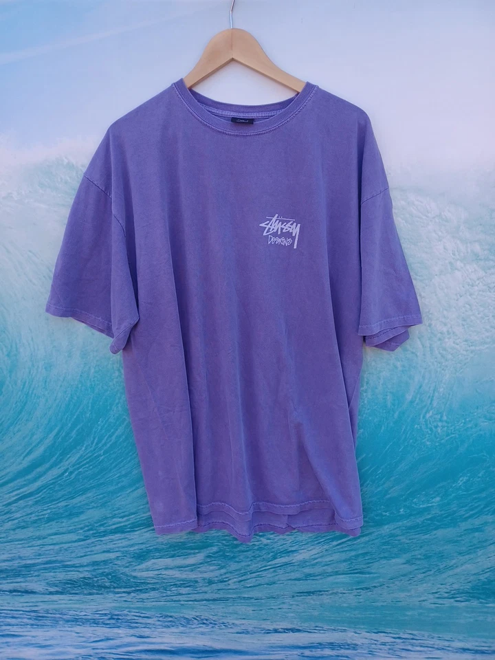 Stussy XXL Vintage Mens Purple Venus Pigment Dyed TShirt #0559 - Image 4 of 4