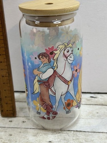 Disney Princess Tangled Tumbler Cup Drink Ware Glass New Free Postage - Picture 4 of 9