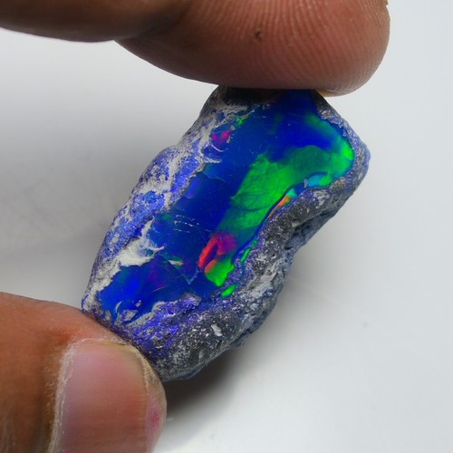 Smooth Blue Opal Rough 22.40 Cts Natural Ethiopian Welo Opal Raw, Jewelry Grade - Picture 3 of 11