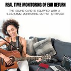 USB Audio Interface 24bit for Guitar Recording with Loopback and Portable Size