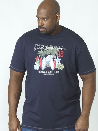 Camisetas D555 Para Hombre Dukes Nueva York Mangas Cortas Grandes Altas Plus Tallas Rey S-6XL - Imagen 37 de 55