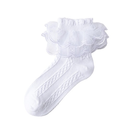 Damen Mädchen Spitze Ausgefallen Knöchel Rüschen Rüschen Socken Prinzessin Baumwolle Strumpfwaren Socken✅ - Bild 7 von 25