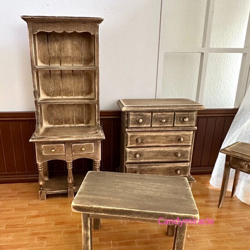 Maßstab 1:12 Puppenhaus Miniatur Kommode Vintage Schrank Werkzeugtisch Möbel - Bild 3 von 15