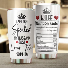 Personalized Gifts For Women Wife Valentine 20oz Stainless Steel Tumbler Gift