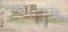 Cottage Studio for Ayn Rand by Frank Lloyd Wright – Architectural Design Print