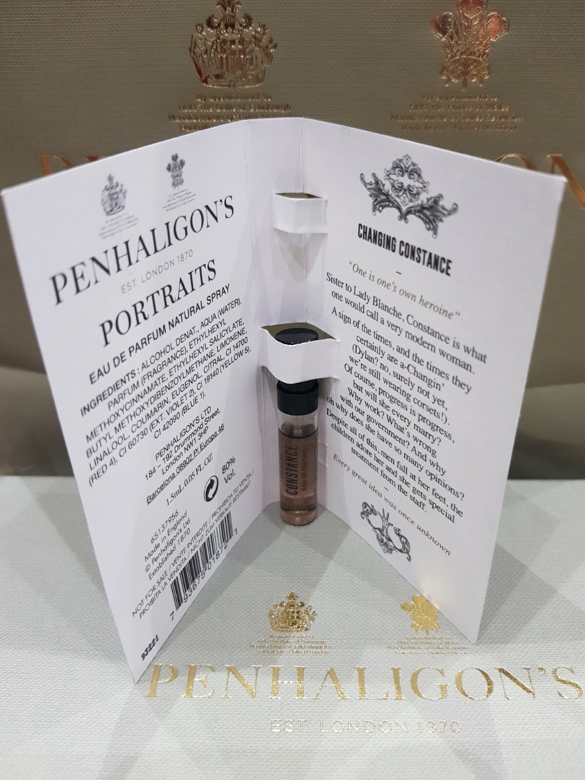 Penhaligon's CHANGING CONSTANCE Eau De Parfum Perfume Sample Spray 1