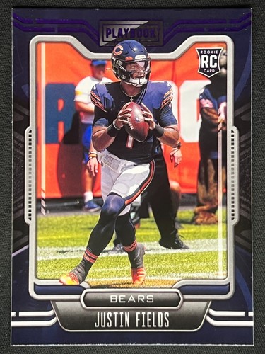 JUSTIN FIELDS 2021 Panini Playbook Purple Parallel Base Rookie RC #108 | Bears - Picture 1 of 2