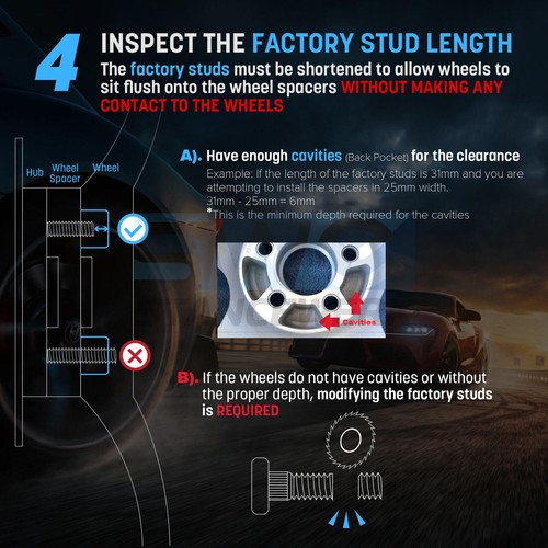 SWE 2pc 1.25 inch Wheel Adapters 4x130 to 4x100 (Hub to Wheel) 12x1.5 Studs - Picture 7 of 8