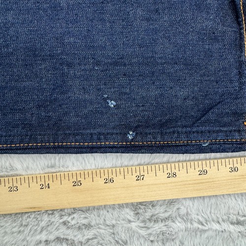 Gustin Selvedge Denim Jeans Mens 31 x 31 Blue Raw Straight Leg Button Fly #230 - Picture 11 of 13