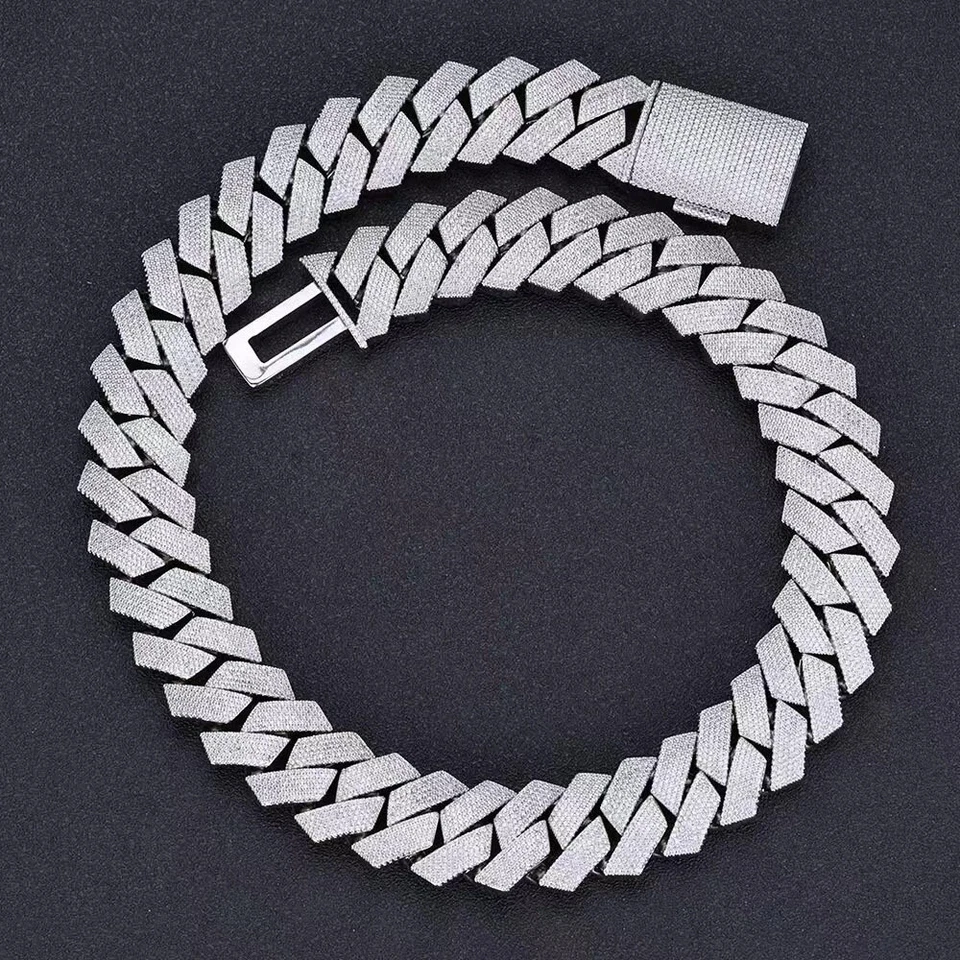 Collar Cadena Cubana Hip Hop 26mm Personalizado Helado 6 Filas Circón Foto 3 de 4