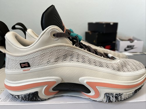 Nike Air Jordan XXXVI Low Lt Orewood Brn Crimson DH0833 160 Men’s Size 10 nolid - Picture 1 of 12