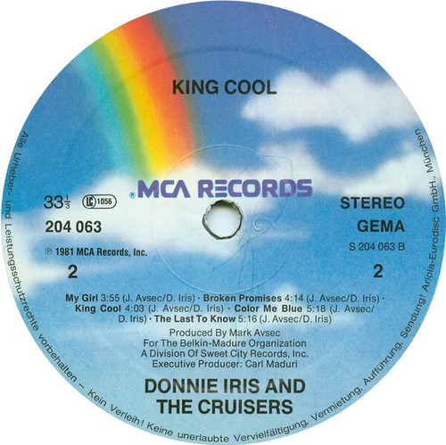 Donnie Iris - King Cool (LP, Album) - Picture 4 of 4