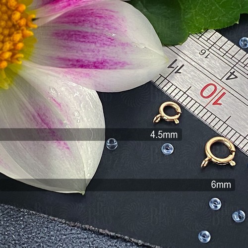 9ct Gold Bolt Ring Clasp 4mm 4.5mm 6mm Closed Ring for Bracelet Necklace - Picture 3 of 7