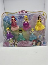 Disney Princess Royal Clips Rainbow Collection Six Princess Dolls And Dresses-A