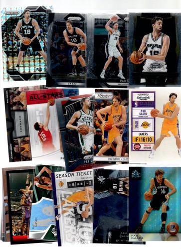 (25) DIFFERENT PAU GASOL CARDS FREE SHIPPING LOT