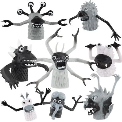 FREAK SCENE Fingerpuppe Finger Monster 8 Modelle in Grautönen