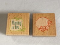 Set Of 2 Rubber Stamp Scrappy Cat Thinking Of You Round Frame Size C Craft Words Set Of 2 Rubber Stamp Scrappy Cat Thinking Of You Round Frame Size C Craft Words