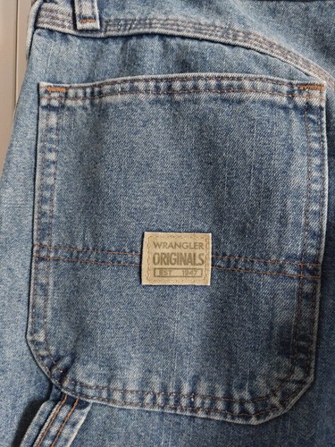 Men's Wrangler Originals 30X32 carpenter jeans medium wash Excellent Condition - Picture 3 of 4