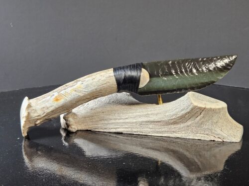 Two Color Burns Green Obsidian Knife~FIRST OF 2025~Western~Wyoming~Native Dance