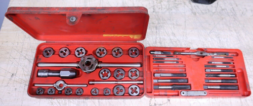 Used Vintage Snap-On MAC Tools & Starrett Tap & Die Tool Set W/ Case Incomplete - Bild 1 von 10