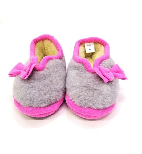 Zapatillas de Lana Zapatos Botas Oveja LANA MERINO NATURAL Tacón Cerrado - Imagen 4 de 12