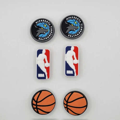 NBA Minnesota Timberwolves Basketball Team For Crocs Shoe Charms - 6 Pieces