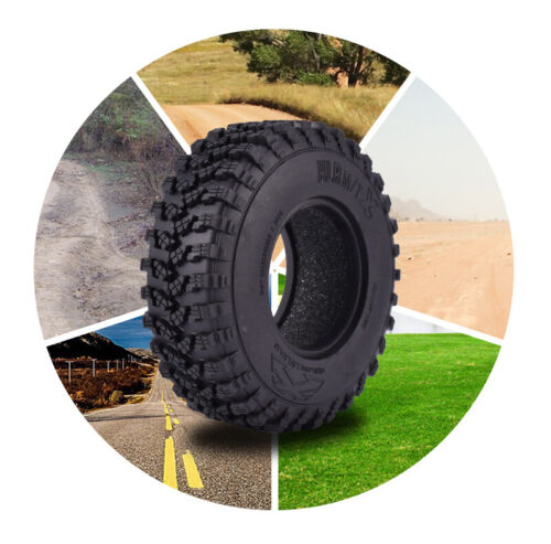 4x AUSTAR Gummireifen 1.9 Zoll 105mm für 1/10 Traxxas Redcat SCX10 RC Crawler - Picture 3 of 9