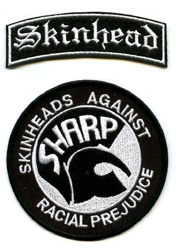 CAFÉ RACER ROCKERS TON-UP BOYS BRITISH CLASS UNITY/PRIDE iron-on 2-PC: SKINHEAD - Picture 4 of 12