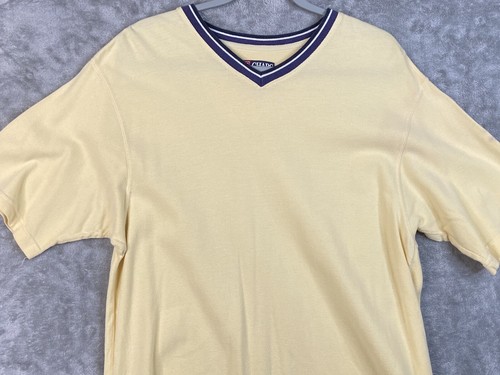 Ralph Lauren Chaps Men's Short Sleeve Shirt Yellow Large - Picture 2 of 8